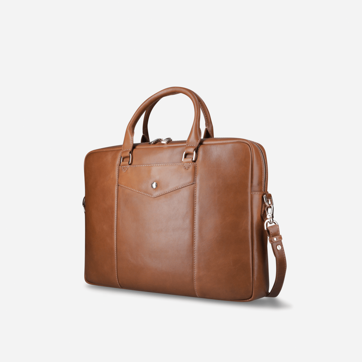 Paris red leather briefcase by Jekyll & Hide - interior detail