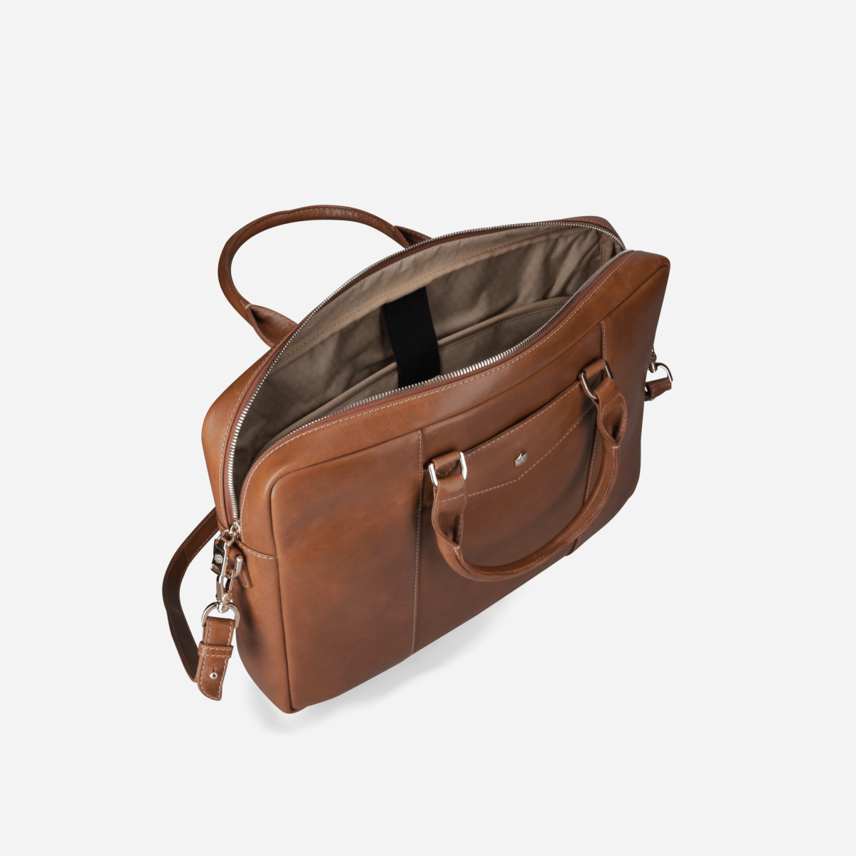 Paris red leather briefcase by Jekyll & Hide - back view