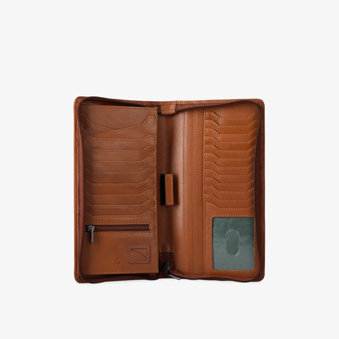 Large Zip-Around Travel And Passport Organiser