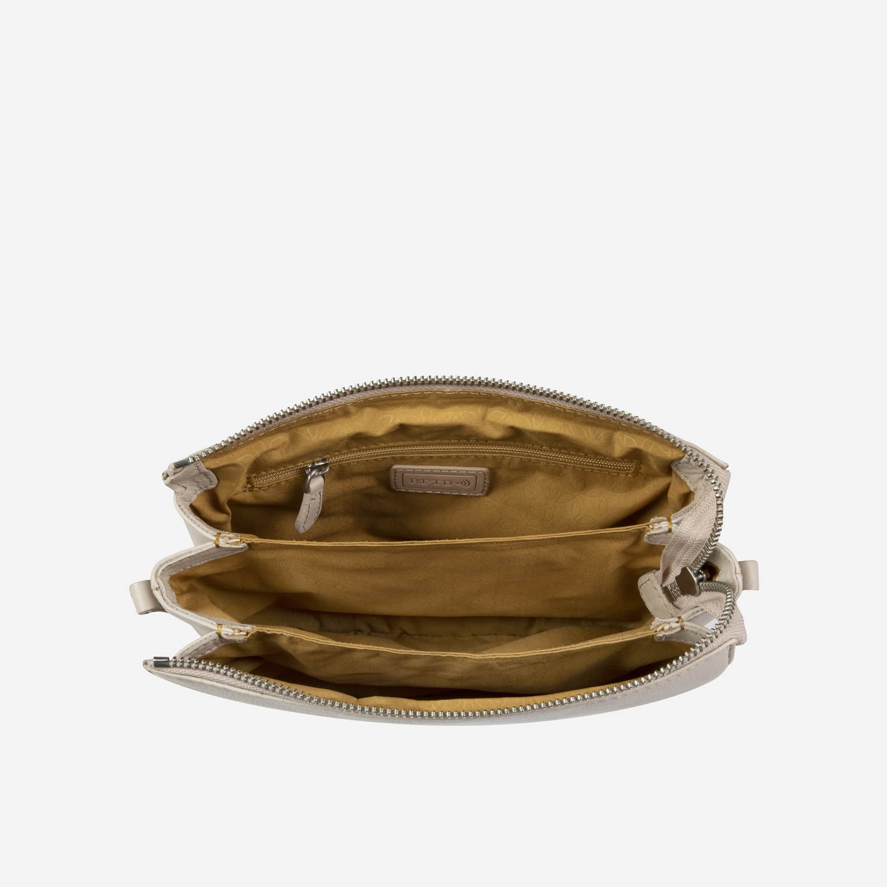Slim Ladies Leather Crossbody, Driftwood