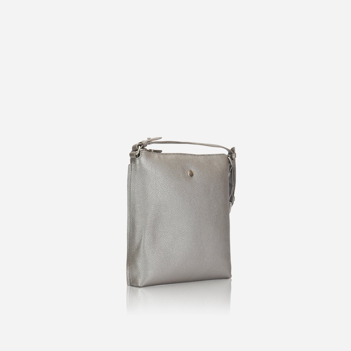 Osaka Essentials Crossbody Bag, Metallic Silver