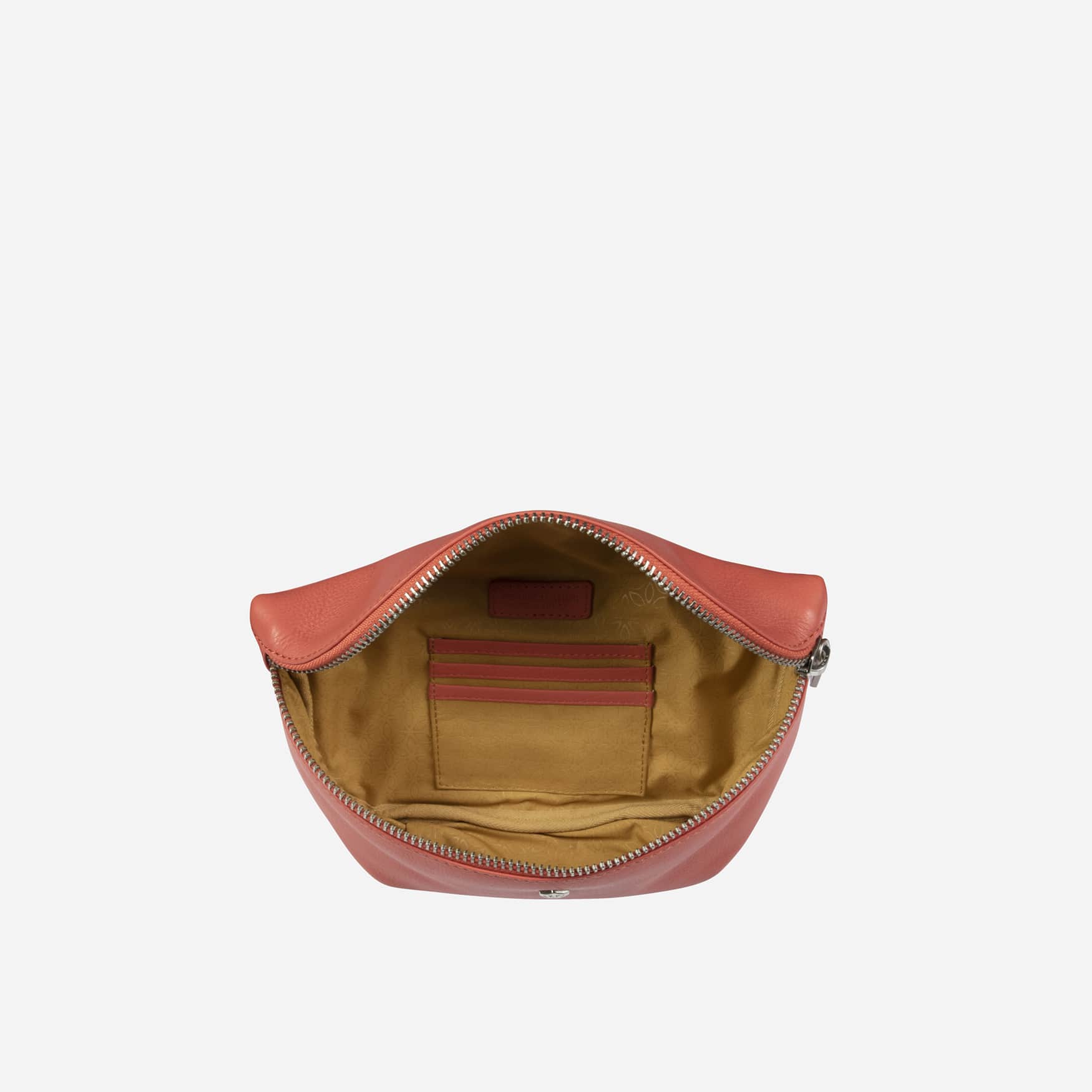Osaka Slim Ladies Leather Waist Bag, Apricot
