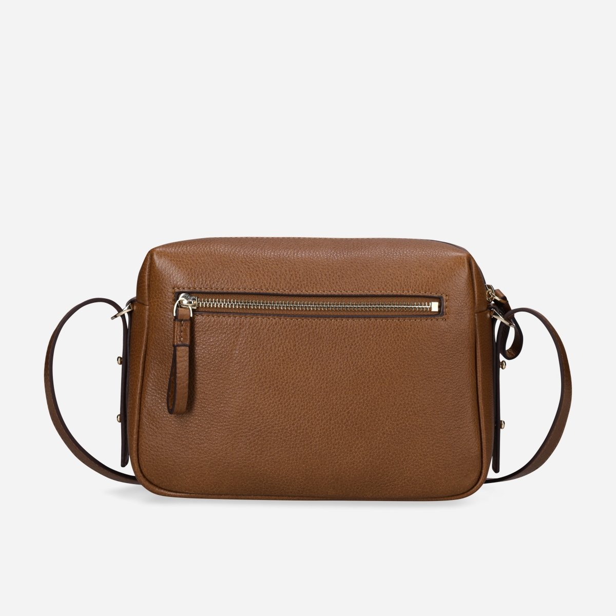 Tan leather crossbody bag, side view – Jekyll & Hide