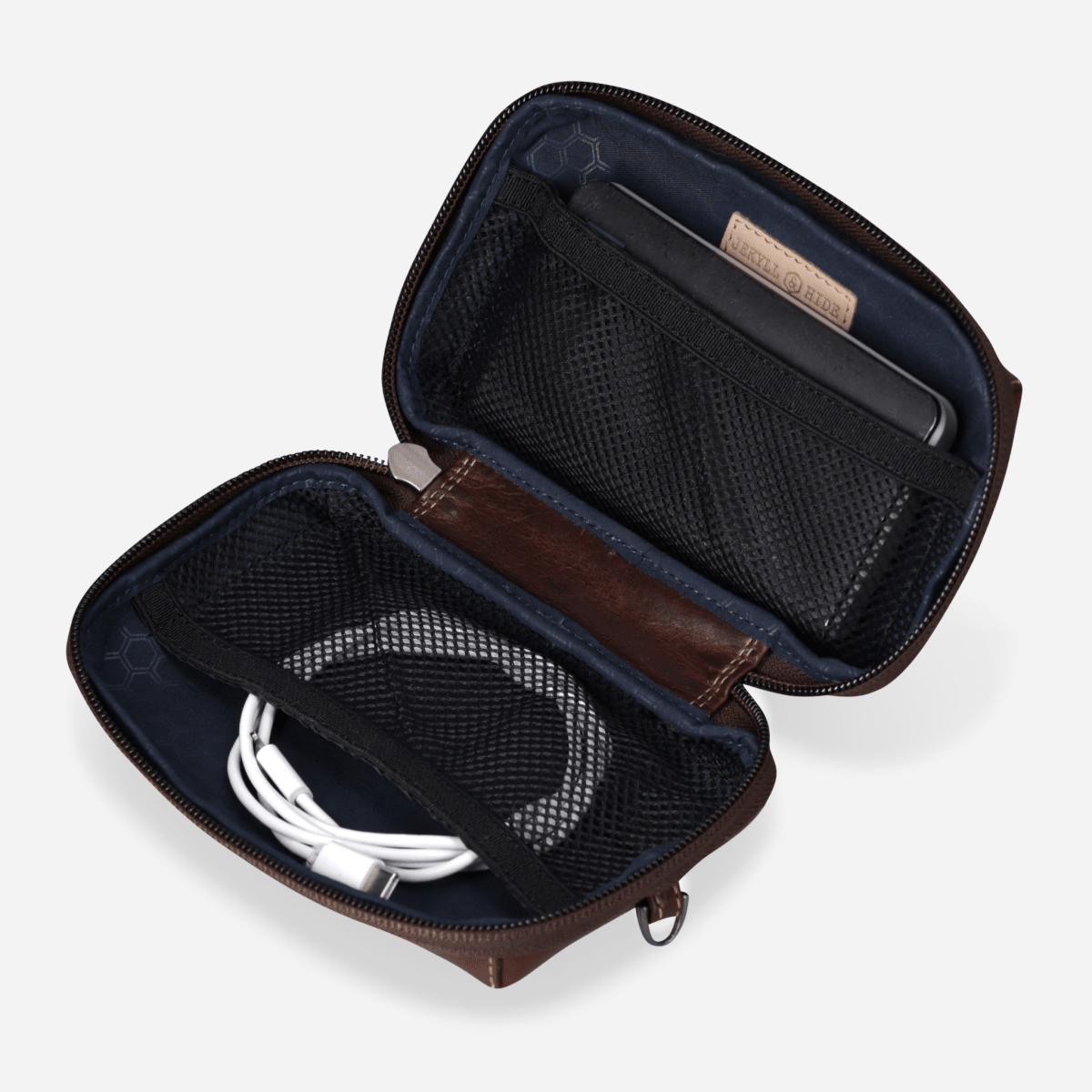 Norwegian black cable organiser by Jekyll & Hide - side view