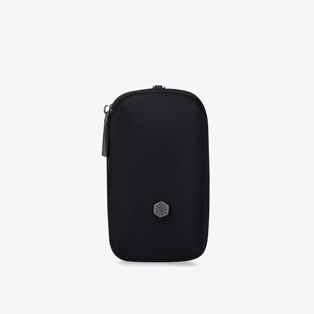 Nylon Zip Around Cable Pouch, Black