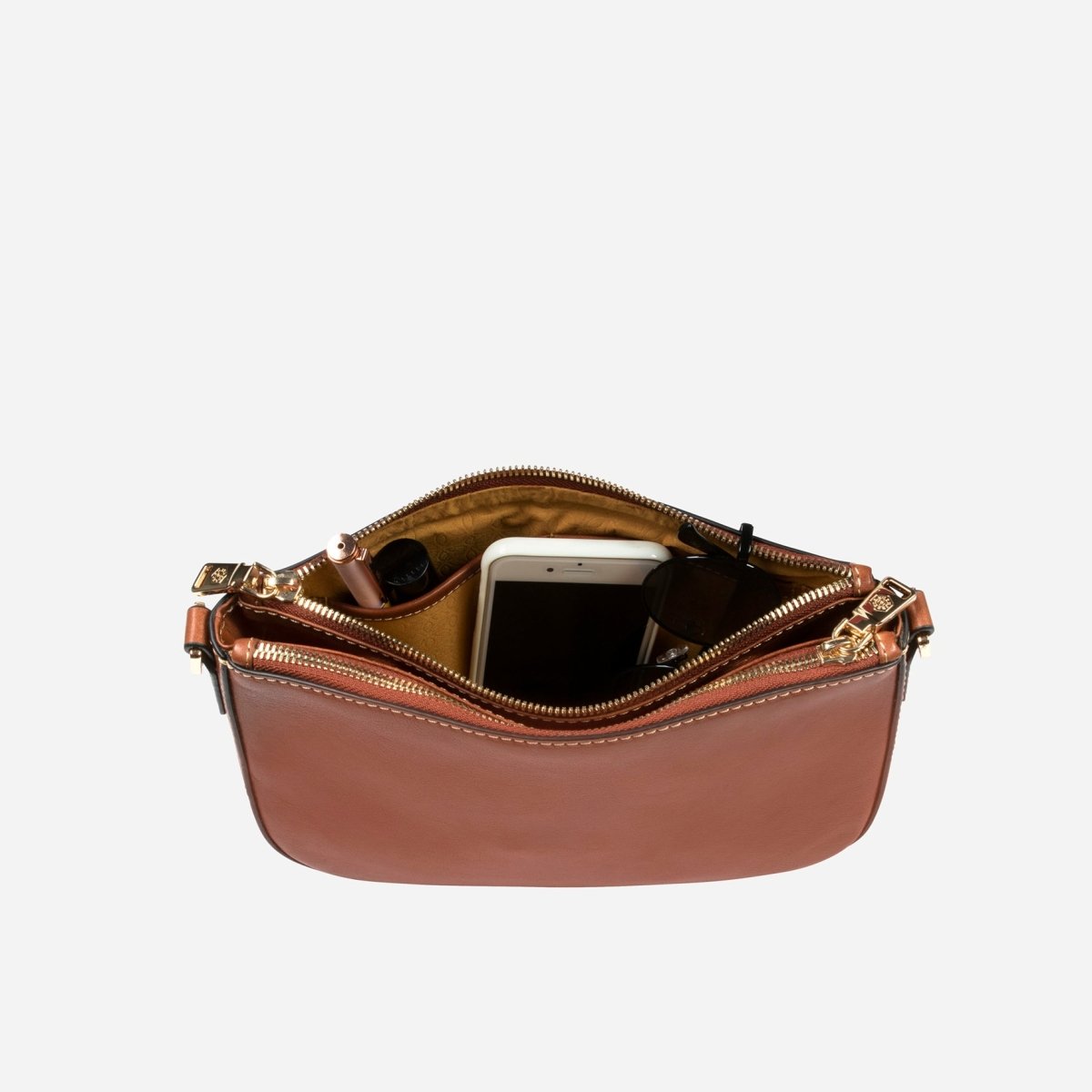 Paris Crossbody 3-Compartment, Tan