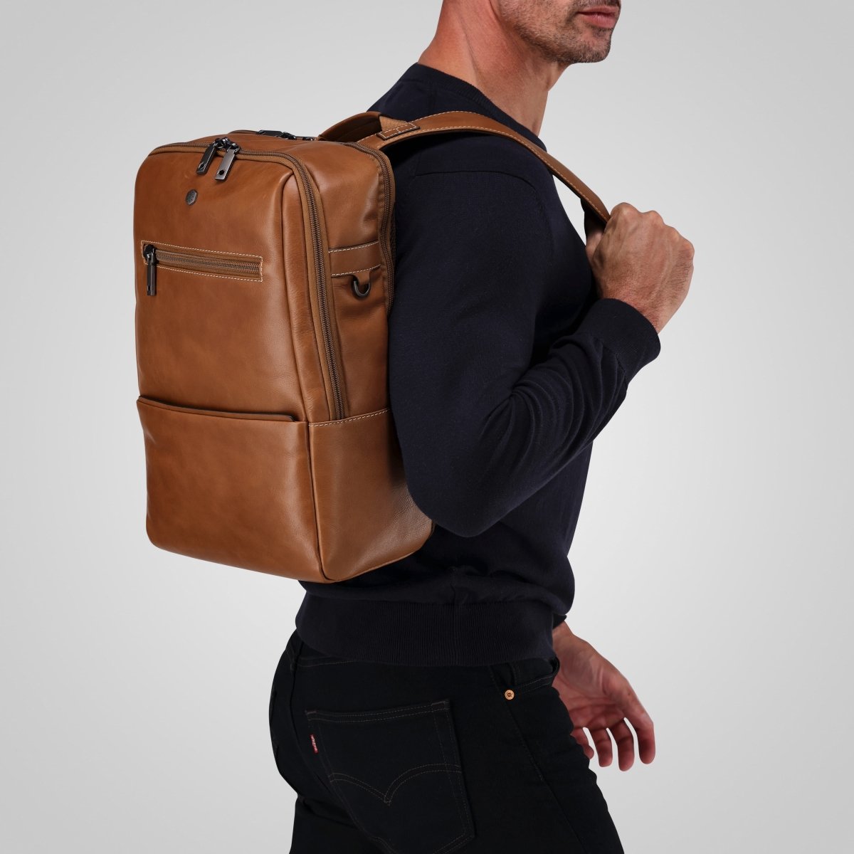 Full-grain leather backpack by Jekyll & Hide - product image 15