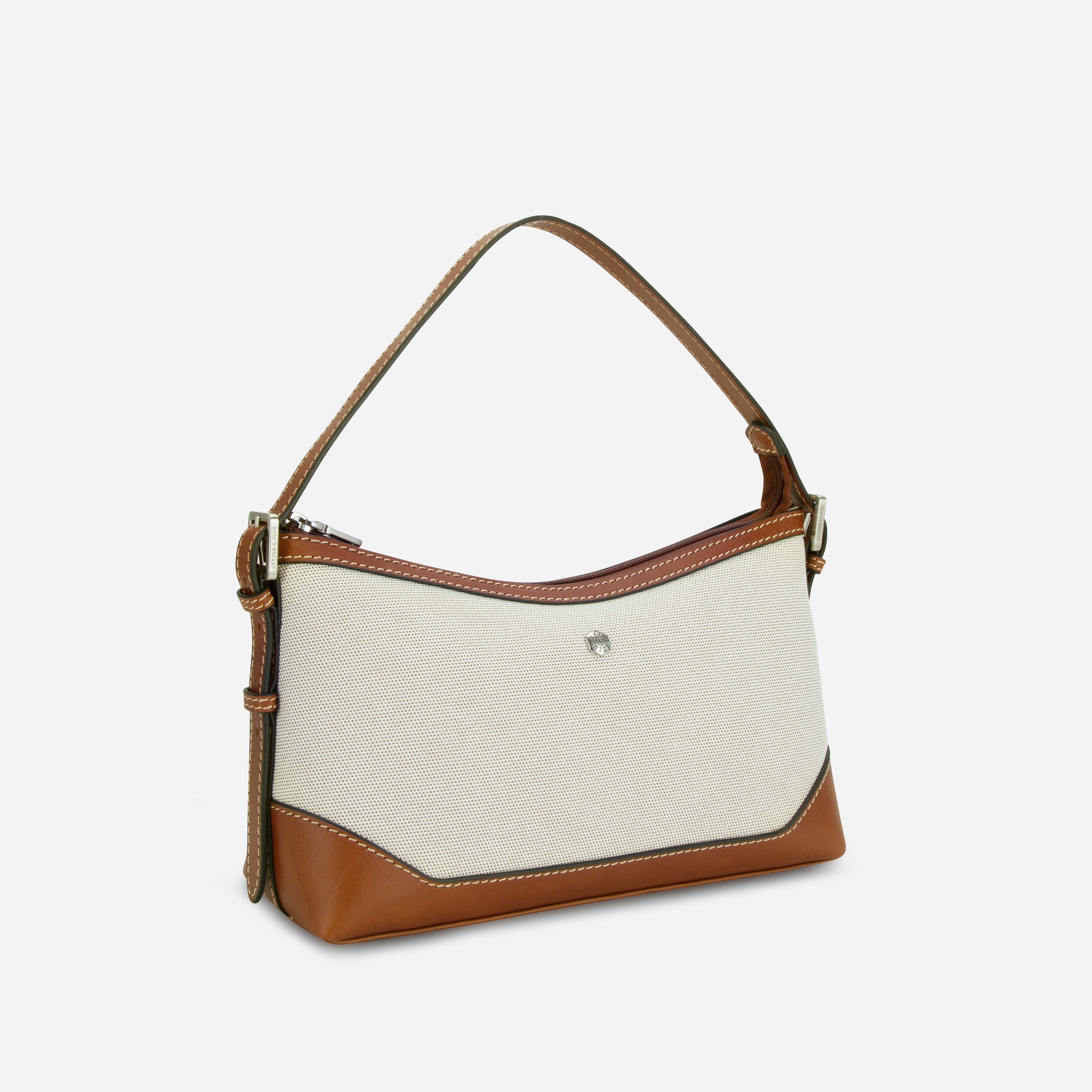 Jekyll & Hide Canvas Sling Handbag in Colt, three-quarter side view