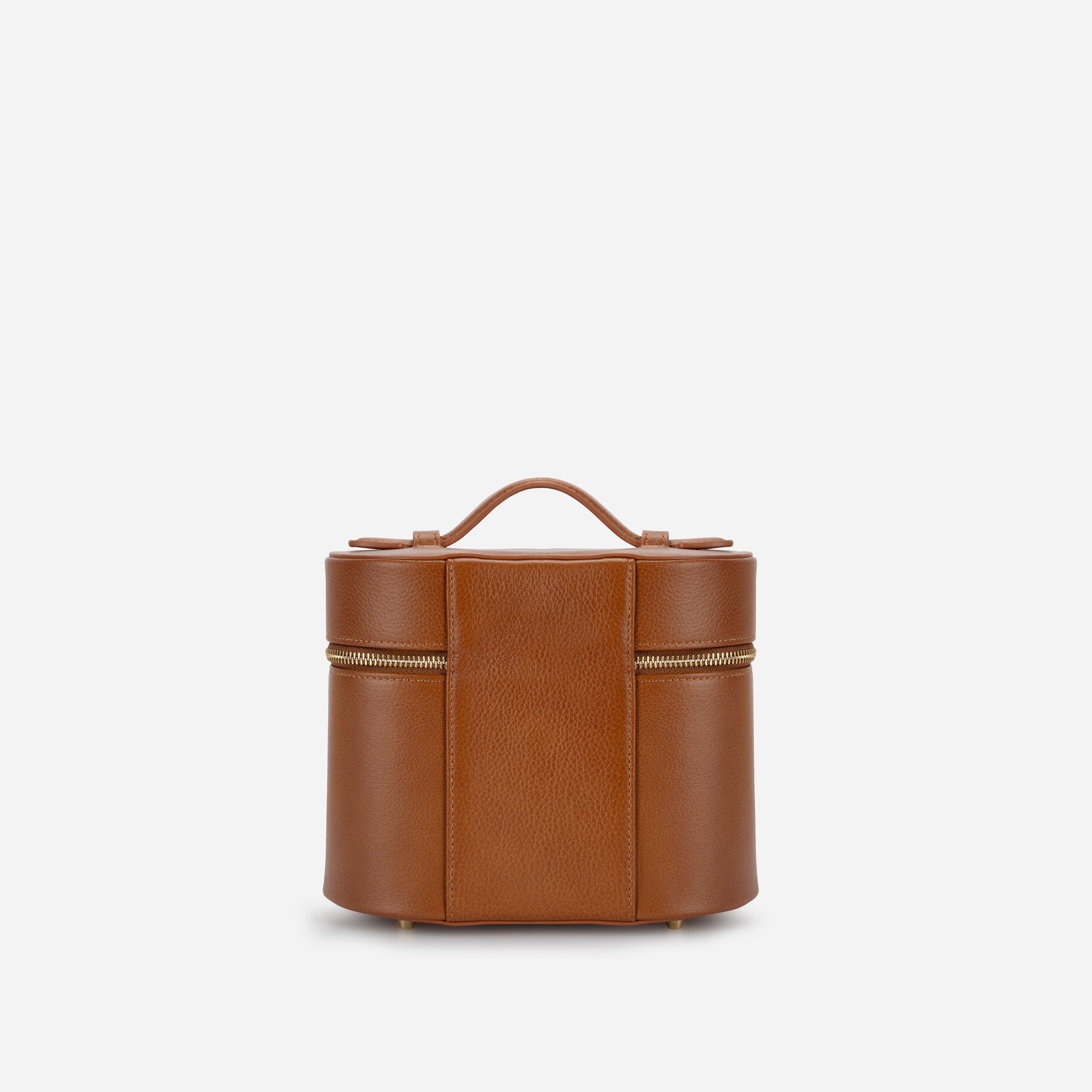 Jekyll & Hide Geneva Vanity Case in Tan, back view