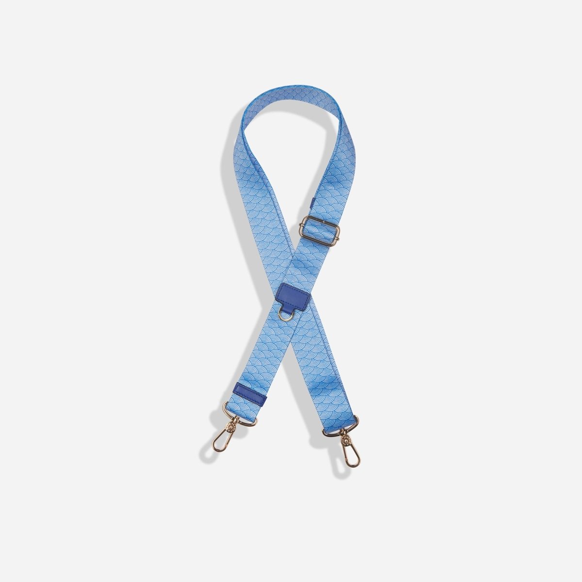 Ocean Blue Shoulder Strap (Light Gold Fitting)
