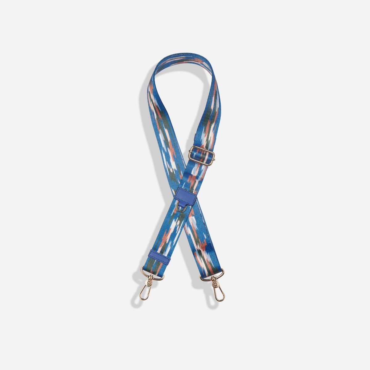 Blue Daisy Shoulder Strap (Light Gold Fitting)