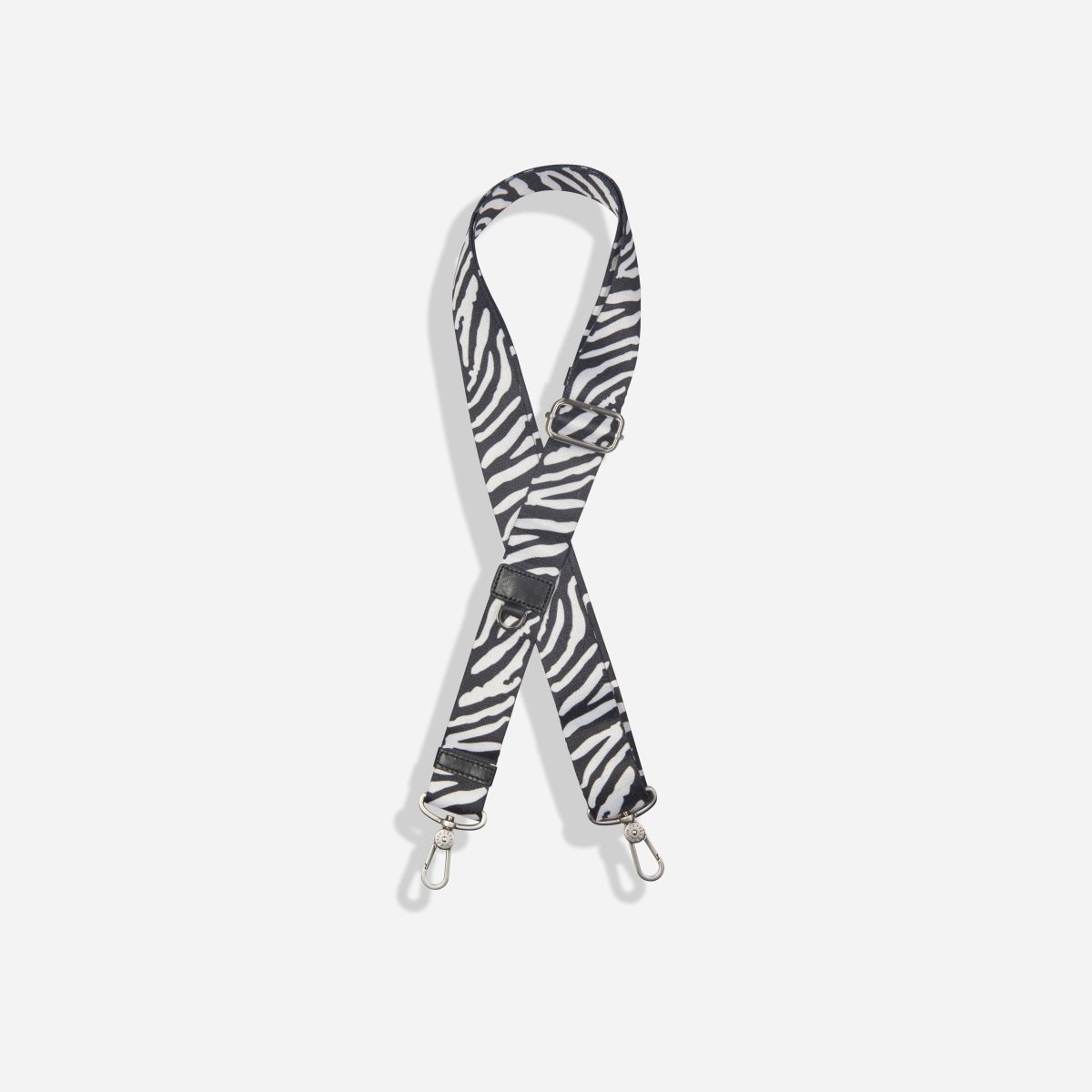 Zebra Silver silver leather shoulder strap by Jekyll & Hide
