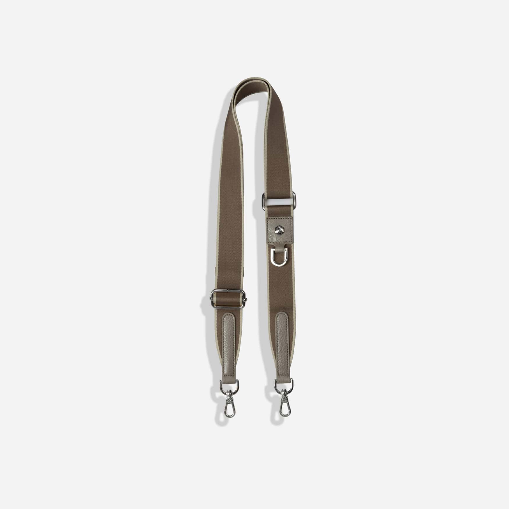 Geneva Shoulder Strap, Oyster Taupe Stone (Silver Fitting)