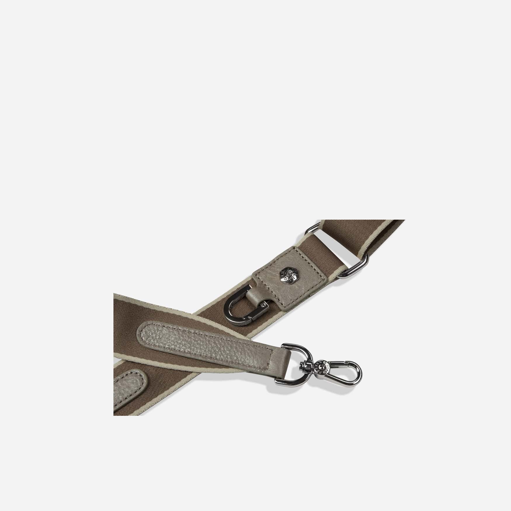Geneva Shoulder Strap, Oyster Taupe Stone (Silver Fitting)