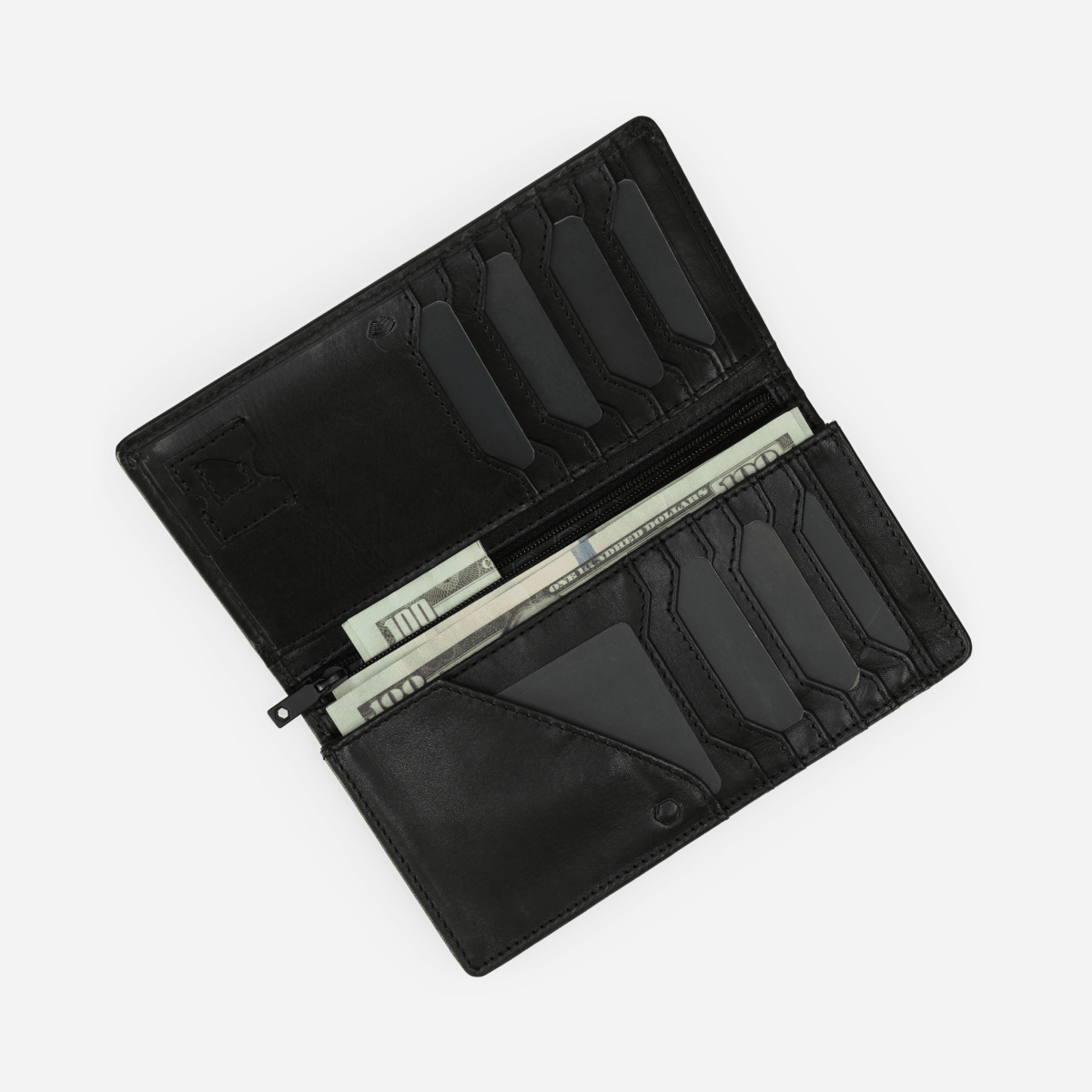 OXFORD black leather wallet by Jekyll & Hide - hardware detail