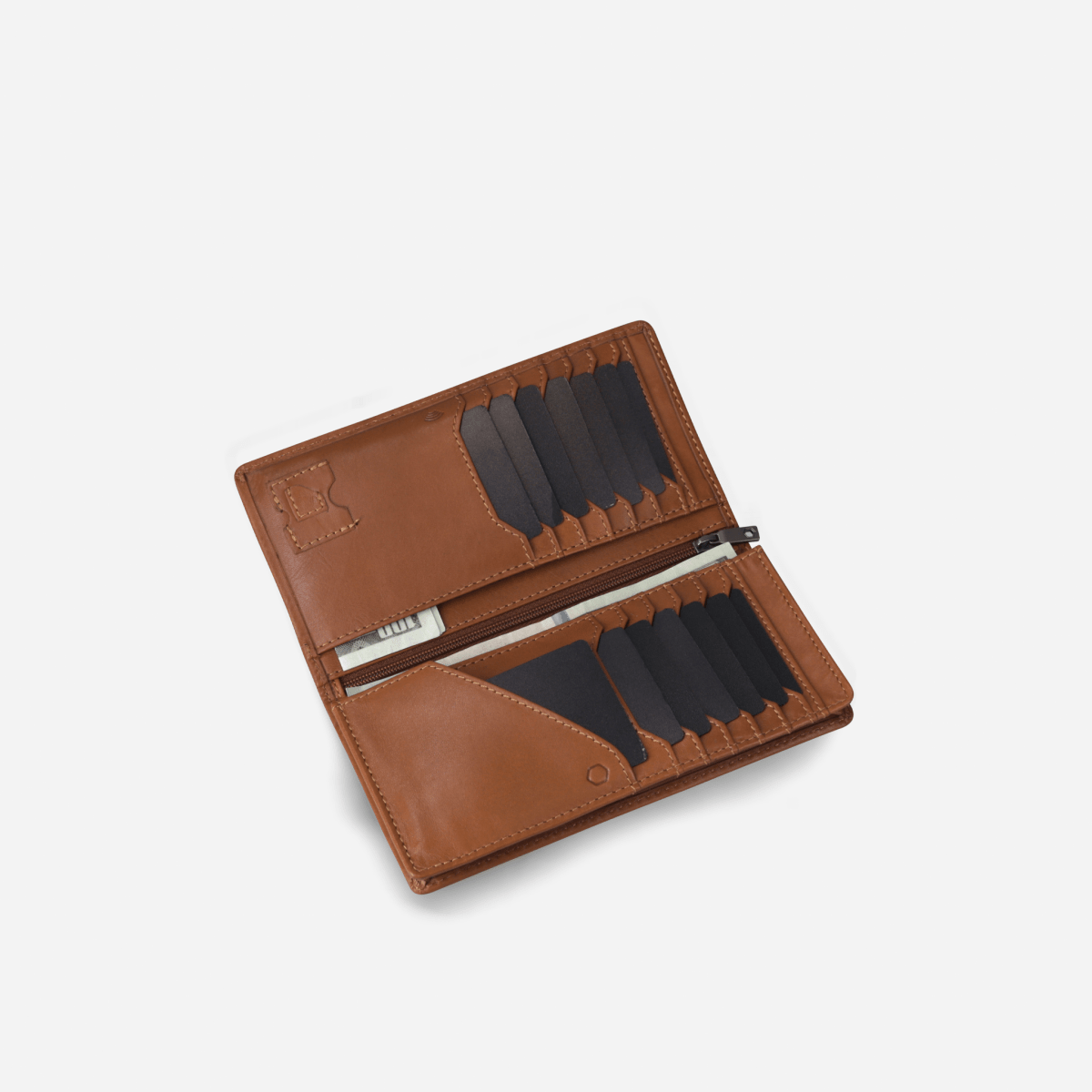 OXFORD black leather wallet by Jekyll & Hide - side view