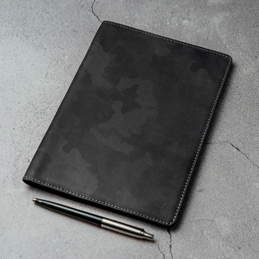 Leather A5 Notebook Cover, Camo