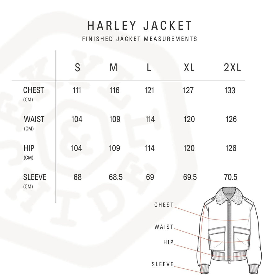 Harley Jacket size chart