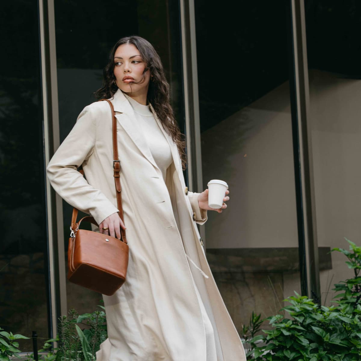 Leather Bucket Bag