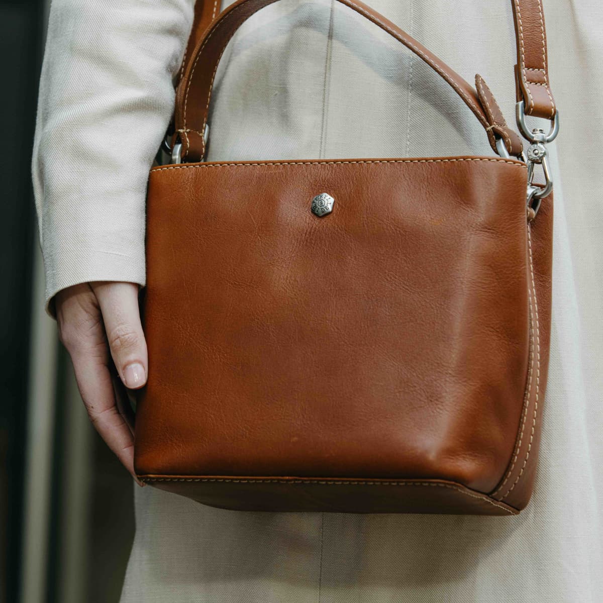 Leather Bucket Bag