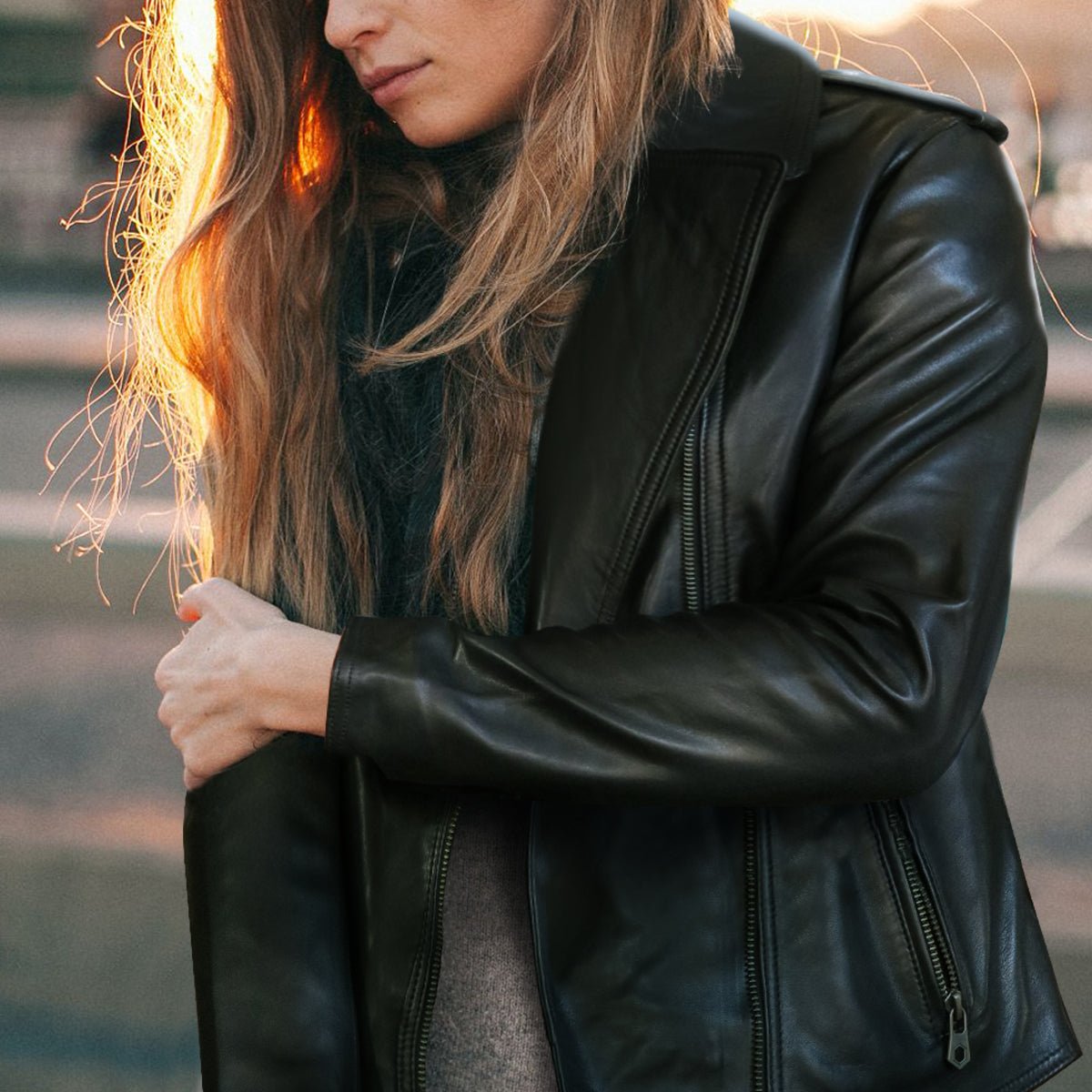 Tracey Biker Jacket, Black