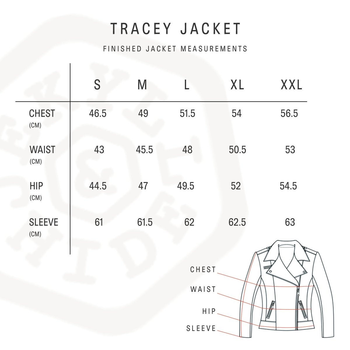 Tracy black leather jacket by Jekyll & Hide - close-up detail