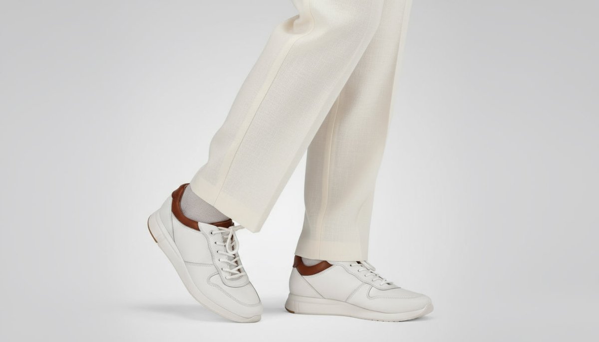 Beaumont black leather sneakers by Jekyll & Hide - front view