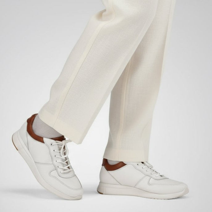 Beaumont black leather sneakers by Jekyll & Hide - front view