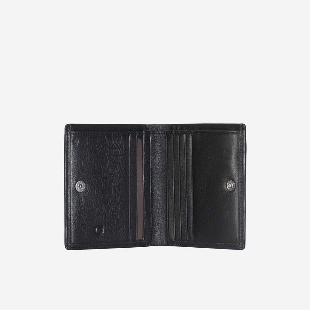 Slim Bifold Card Holder With Coin, Soft Black - Jekyll and Hide SA