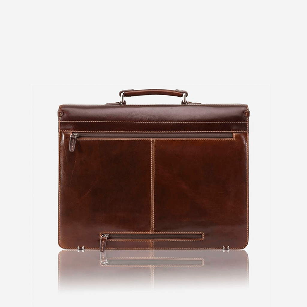 Tobacco Leather Laptop Briefcase Jekyll Hide