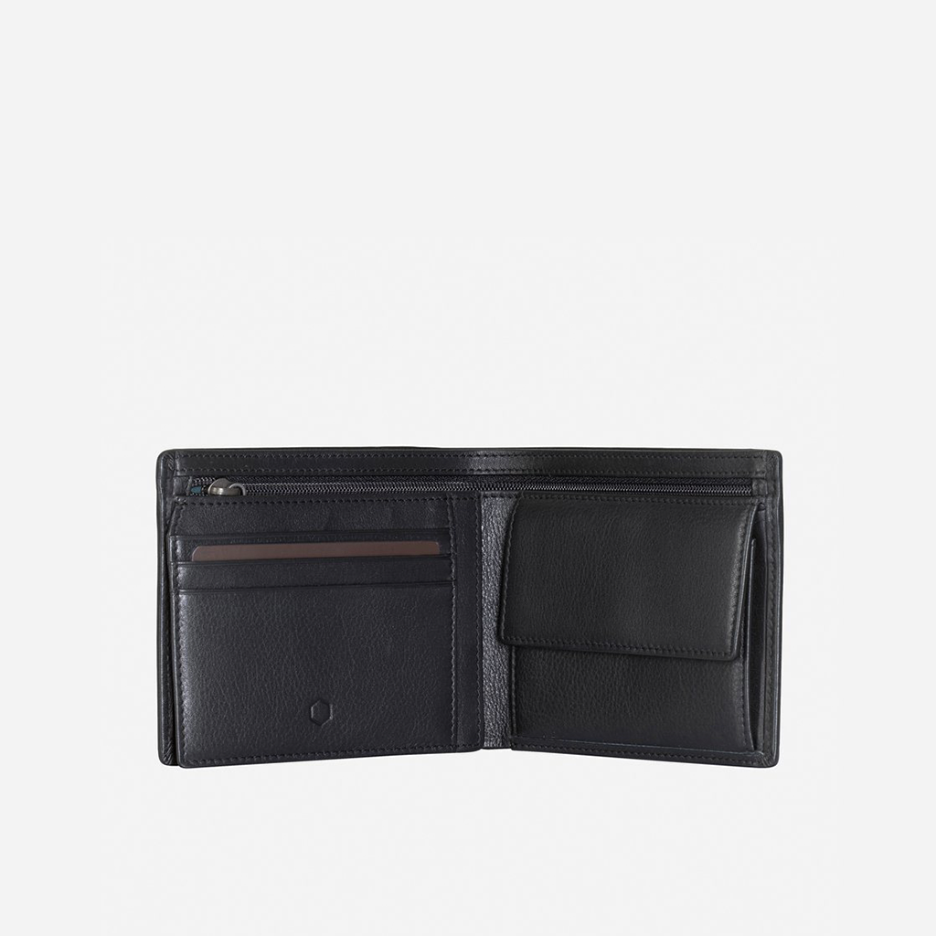 Large Billfold With Coin, Soft Black - Jekyll and Hide SA