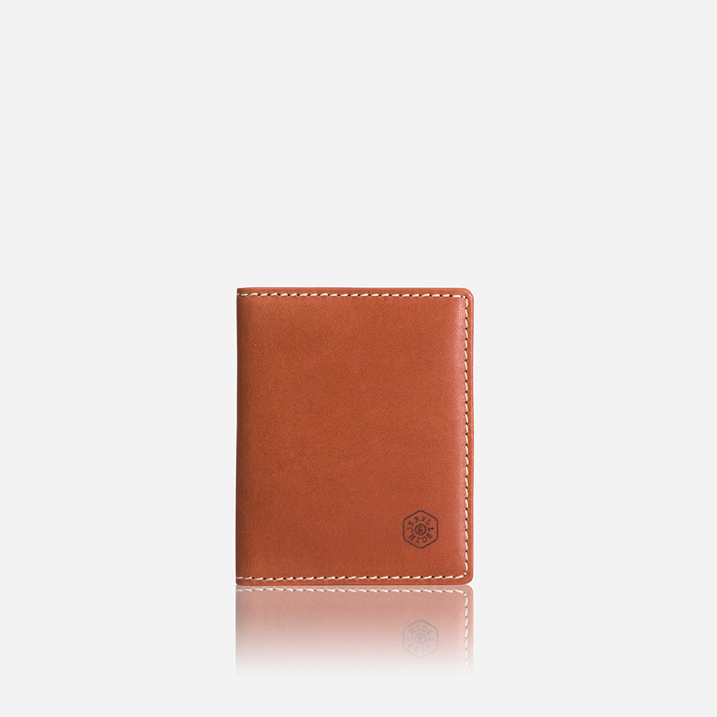 Slim Leather Billfold Card Holder, Tan - Jekyll and Hide SA
