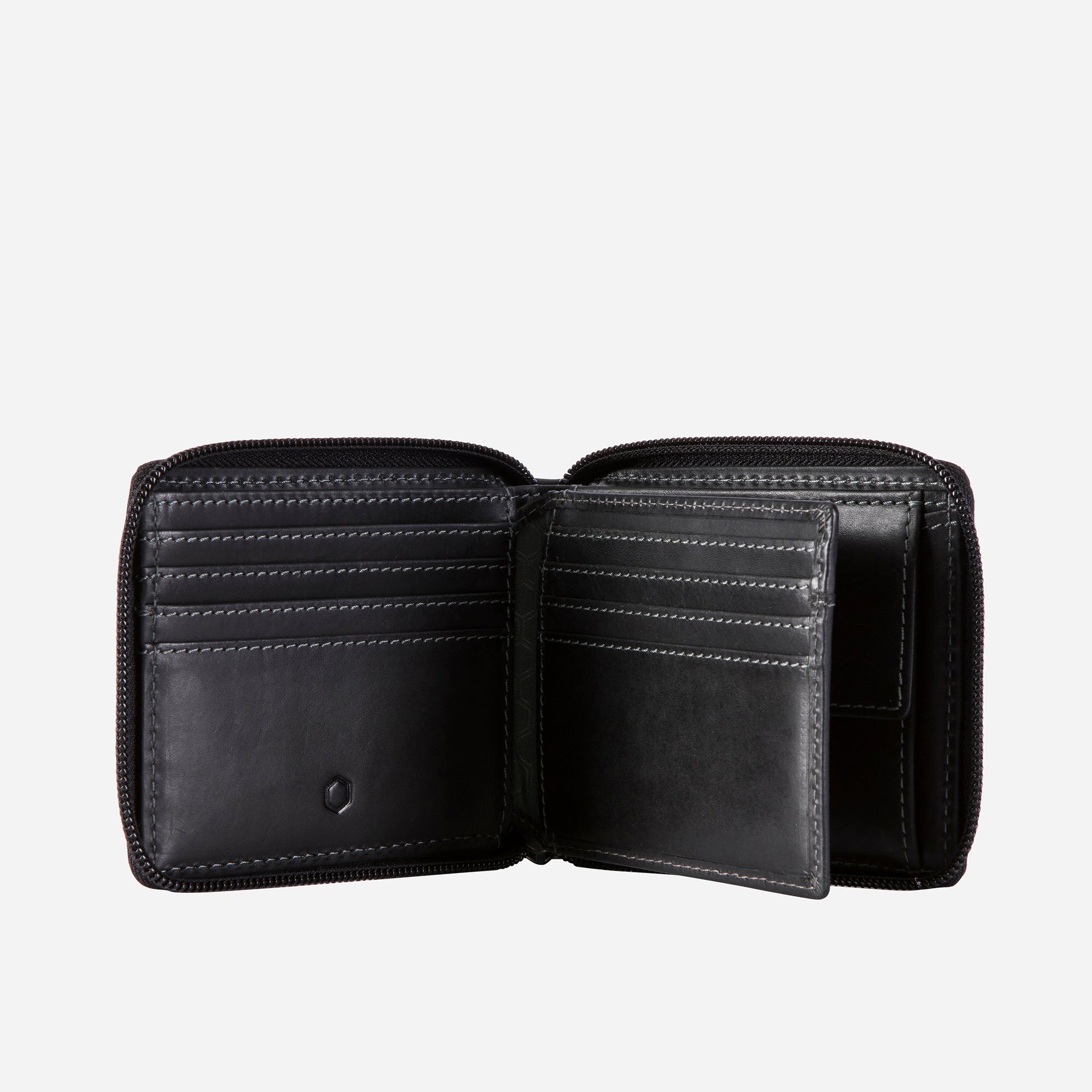 Zip Around Coin Wallet, Black - Jekyll and Hide SA
