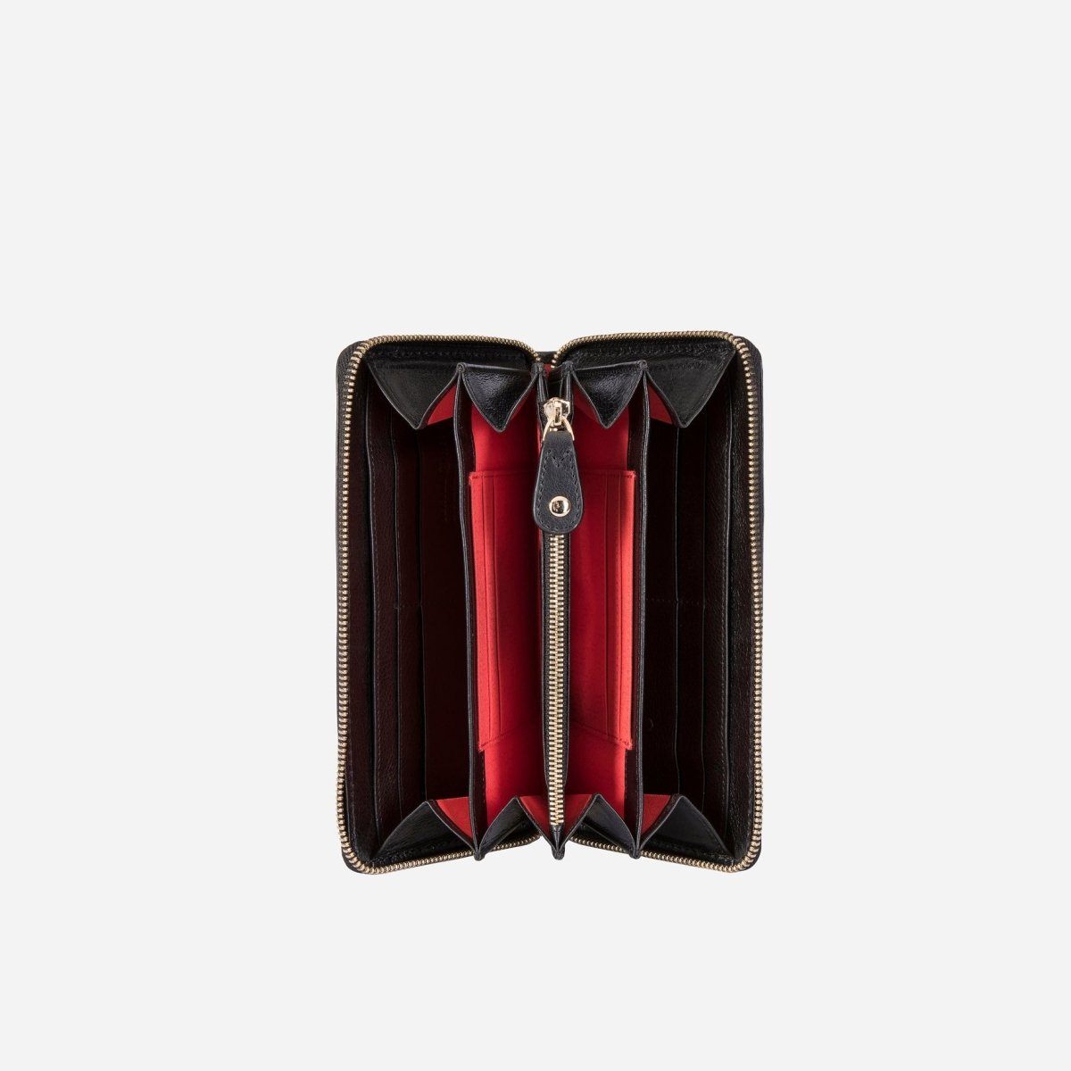 Large Classic Zip Around Purse, Black - Jekyll and Hide SA