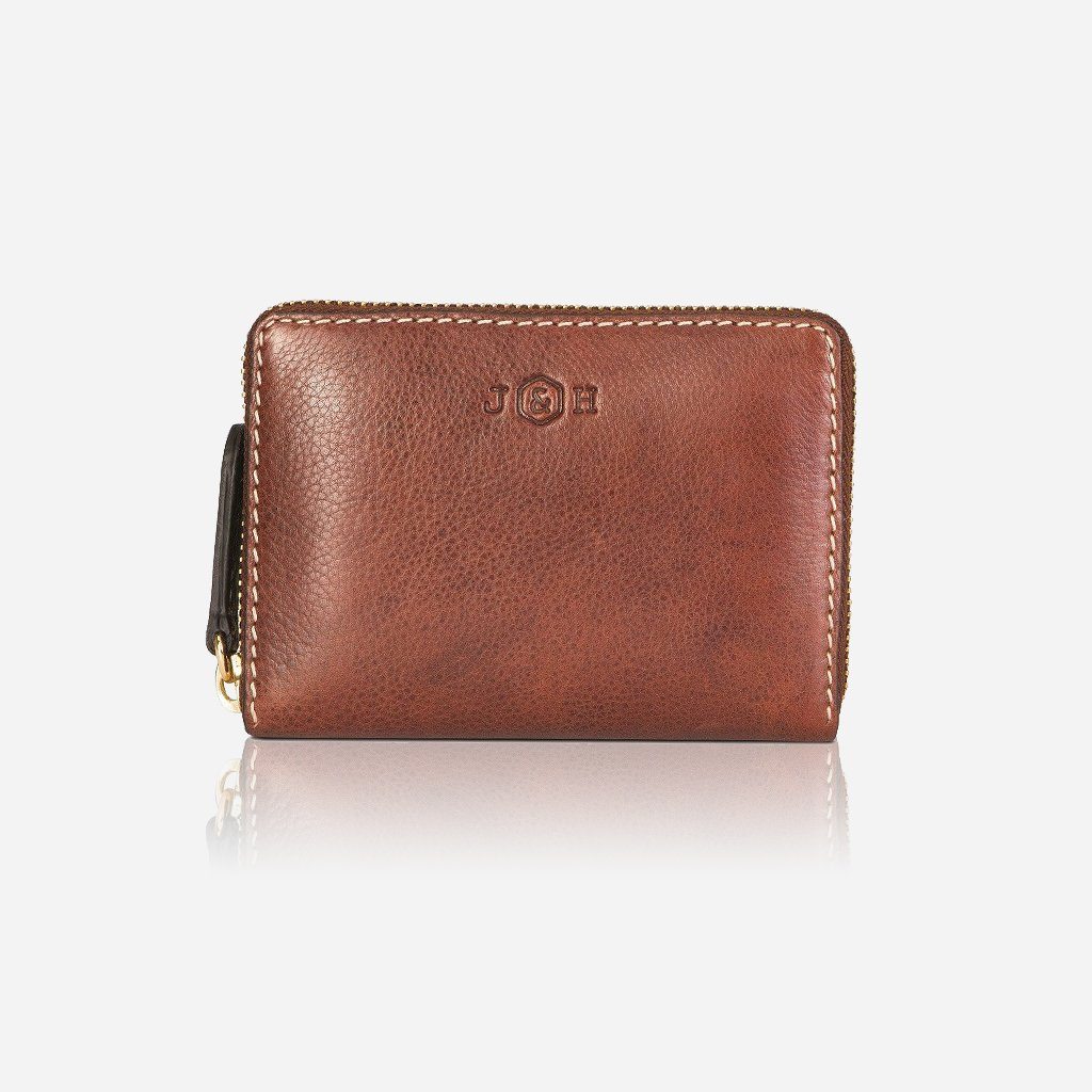 Ladies Small Zip Around Purse, Tan - Jekyll and Hide SA