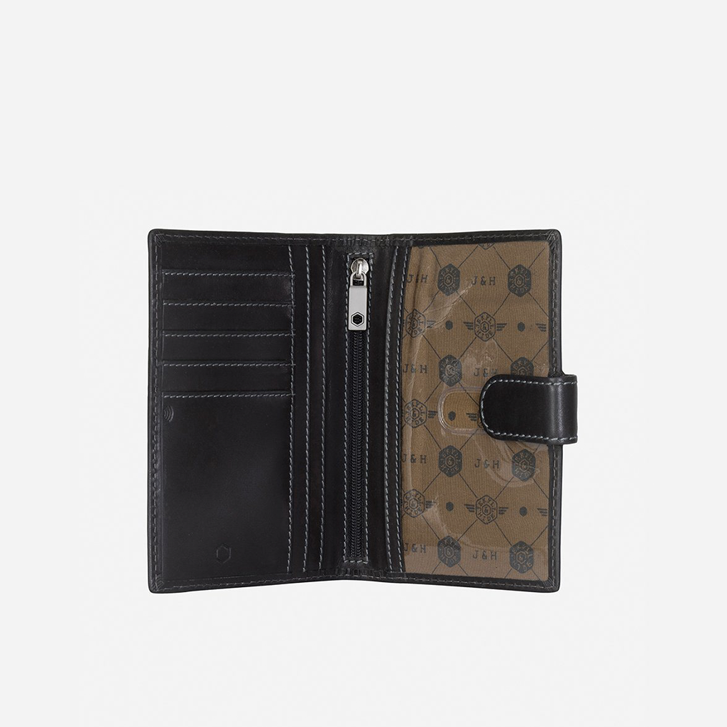 Leather RFID Passport Cover, Black - Jekyll and Hide SA