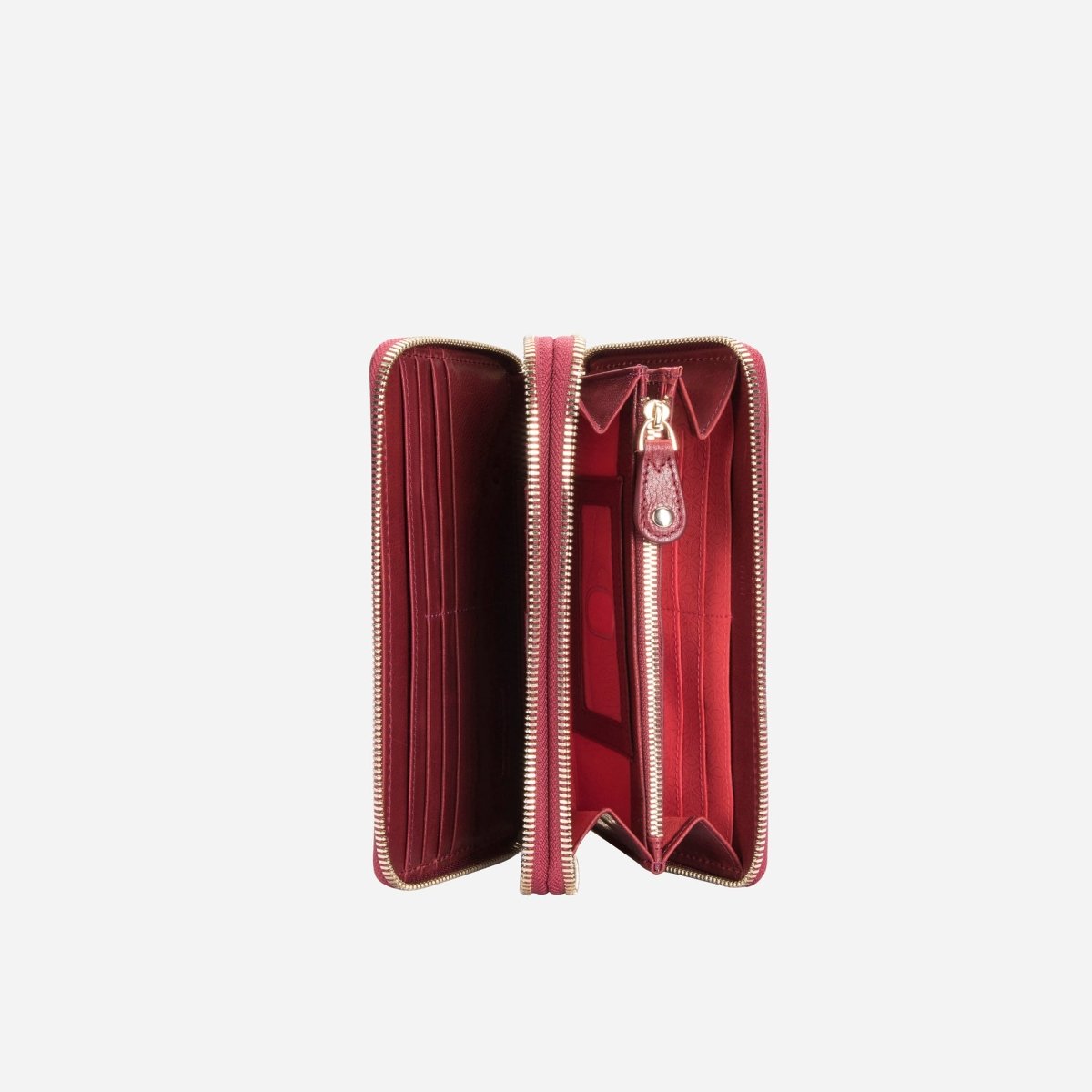 Double Zip Wristlet Purse, Red - Jekyll and Hide SA
