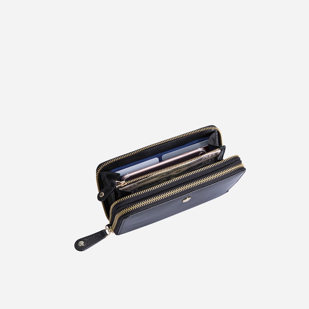 Double Zip Wristlet Purse