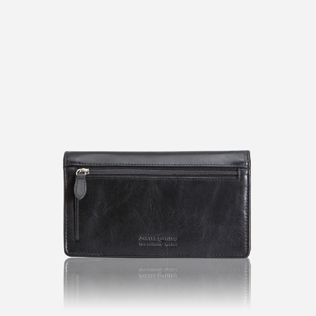 Large Leather Purse, Black - Jekyll and Hide SA