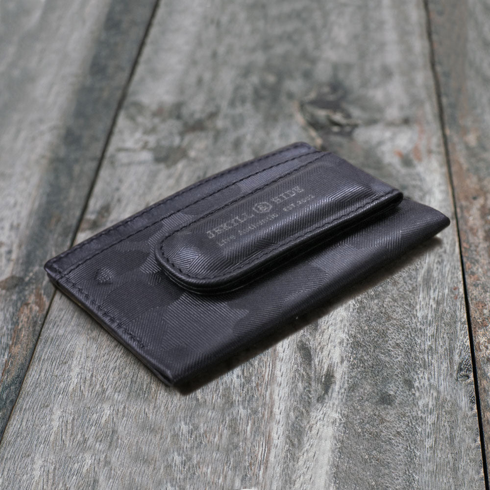 Leather Money Clip Wallet, Camo - Jekyll and Hide SA